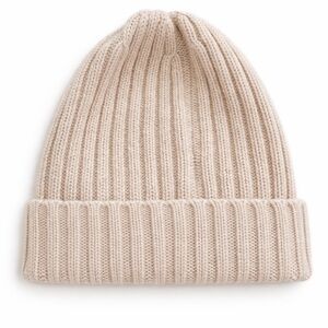 EVSEG 100% Mongolian Cashmere Taupe Beanie